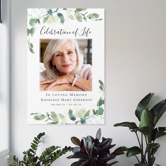 Affiche Panneau de bienvenue pour célébration de vie avec  (Créateur téléchargé)