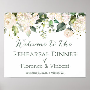 Affiche Panneau de bienvenue pour dîner de répétition flor