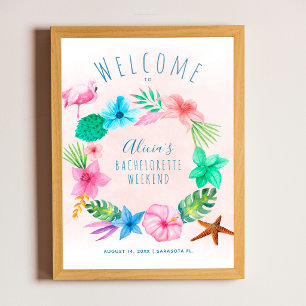 Affiche Panneau de bienvenue pour enterrement de vie de je