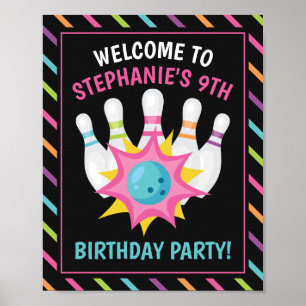 Affiche Panneau de bienvenue pour fête d'anniversaire de b