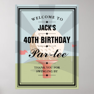 Affiche Panneau de bienvenue pour fête d'anniversaire de g