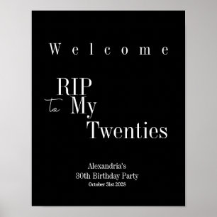 Affiche Panneau de bienvenue pour fête d'anniversaire des 