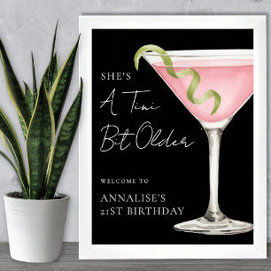Affiche Panneau de bienvenue pour fête d'anniversaire Tini