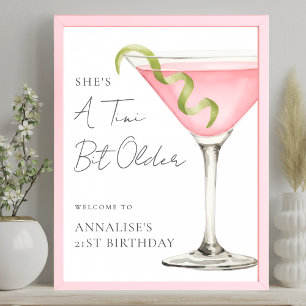 Affiche Panneau de bienvenue pour fête d'anniversaire Tini