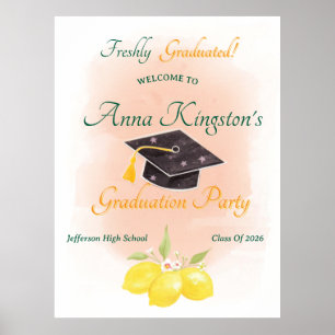 Affiche Panneau de bienvenue pour fête de fin d'études fra