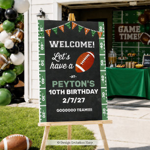 Affiche Panneau de bienvenue pour fête de football