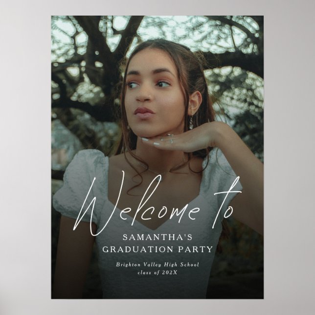 Affiche Panneau de bienvenue pour fête de remise de diplôm (Devant)