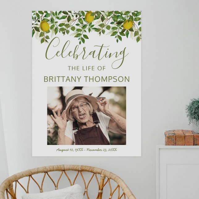 Affiche Panneau de bienvenue pour funérailles | La vie don (Créateur téléchargé)