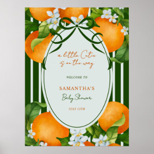 Affiche Panneau de Bienvenue pour la Baby Shower des Orang