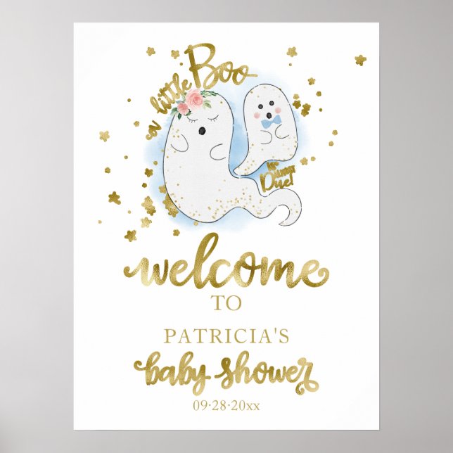 Affiche Panneau de bienvenue pour la Baby Shower d'Hallowe (Devant)