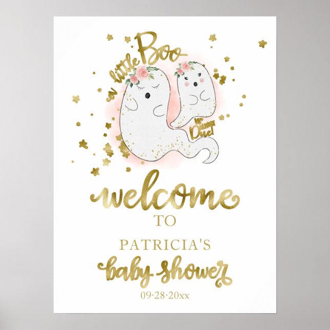 Affiche Panneau de bienvenue pour la baby shower d'Hallowe (Devant)