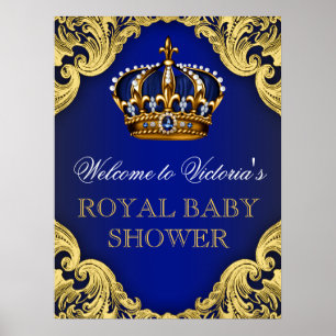 Affiche Panneau de Bienvenue pour la Baby Shower du Prince