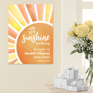 Affiche Panneau de bienvenue pour la baby shower Little Ra
