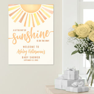 Affiche Panneau de bienvenue pour la baby shower Little Ra
