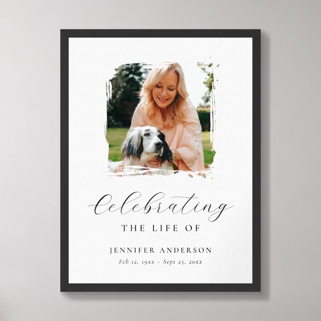 Affiche Panneau de Bienvenue pour la Célébration de la Vie (Framed)
