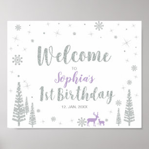Affiche Panneau de bienvenue pour la fête d'anniversaire d