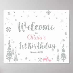 Affiche Panneau de bienvenue pour la fête d'anniversaire d