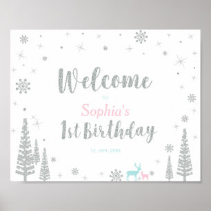 Affiche Panneau de bienvenue pour la fête d'anniversaire d