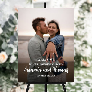 Affiche Panneau de bienvenue pour la fête de fiançailles a