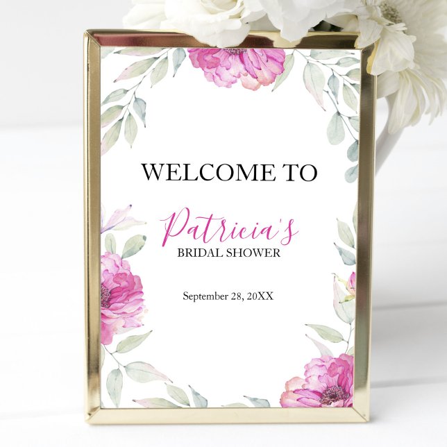 Affiche Panneau de bienvenue pour la fête de mariage avec  (Créateur téléchargé)