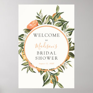 Affiche Panneau de bienvenue pour la fête de mariage Citru