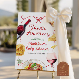 Affiche Panneau de bienvenue pour la fête de mariage itali