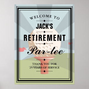Affiche Panneau de bienvenue pour la fête de retraite de g