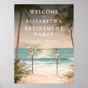Affiche Panneau de bienvenue pour la fête de retraite de l