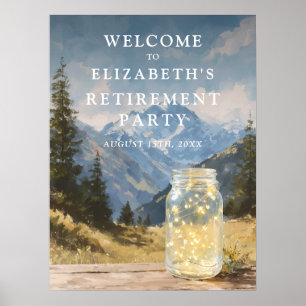 Affiche Panneau de bienvenue pour la fête de retraite Moun