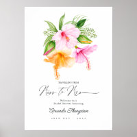 Panneau de bienvenue pour la fête prénuptiale de T