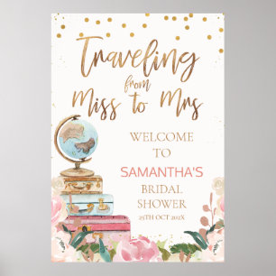 Affiche Panneau de bienvenue pour la fête prénuptiale Miss