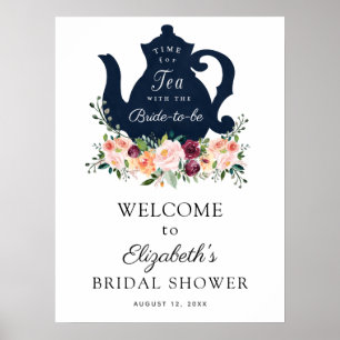 Affiche Panneau de bienvenue pour la fête prénuptiale Time