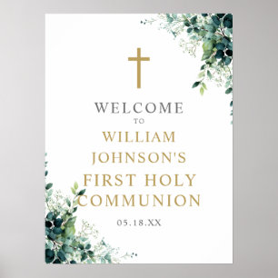 Affiche Panneau de bienvenue pour la première communion av
