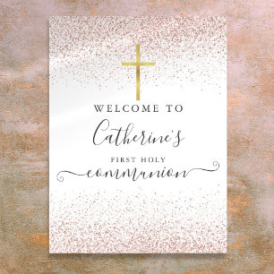 Affiche Panneau de bienvenue pour la première communion en