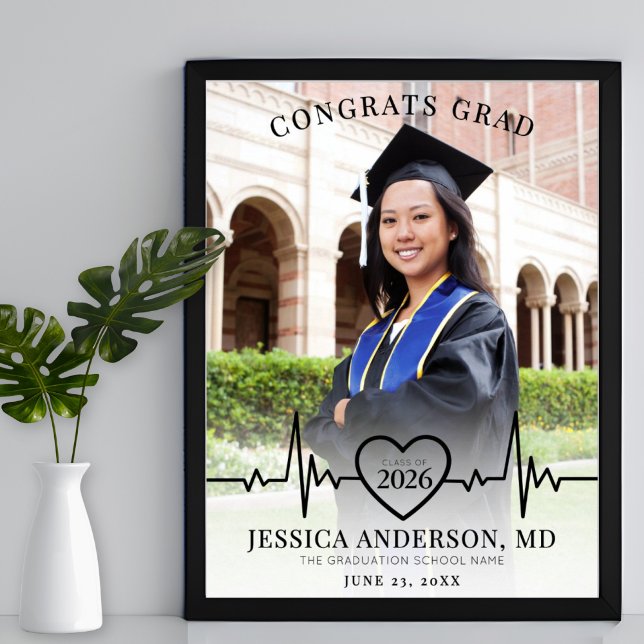 Affiche Panneau de bienvenue pour la remise des diplômes d (Photo Medical School Graduation Welcome Sign)