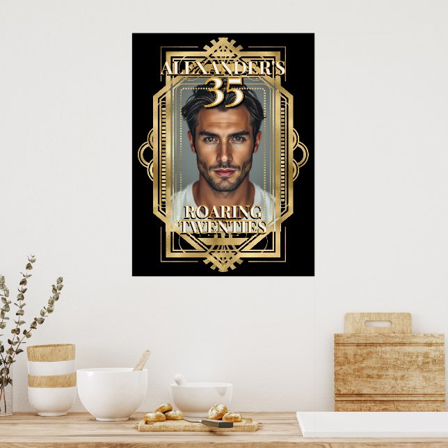 Affiche Panneau de bienvenue pour l'anniversaire de Gatsby (Cuisine)
