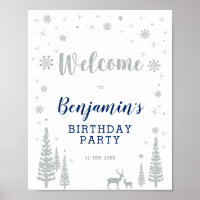Panneau de bienvenue pour l'anniversaire d'un garç