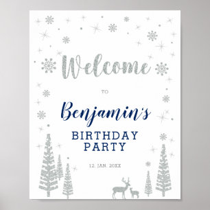 Affiche Panneau de bienvenue pour l'anniversaire d'un garç
