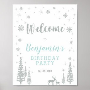 Affiche Panneau de bienvenue pour l'anniversaire d'un garç