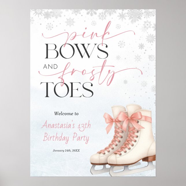 Affiche Panneau de bienvenue pour l'anniversaire d'une ado (Devant)