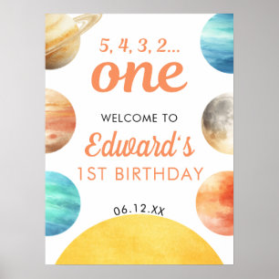 Affiche Panneau de bienvenue pour le 1er anniversaire de l