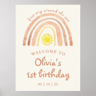 Affiche Panneau de bienvenue pour le 1er anniversaire Firs