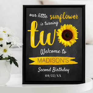 Affiche Panneau de bienvenue pour le 2ème anniversaire de 