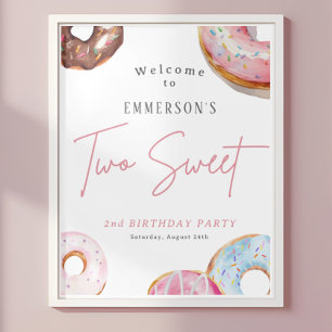Affiche Panneau de bienvenue pour le 2ème anniversaire Two