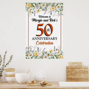 Affiche Panneau de bienvenue pour le 50e anniversaire de m