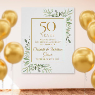 Affiche Panneau de bienvenue pour le 50e anniversaire de m