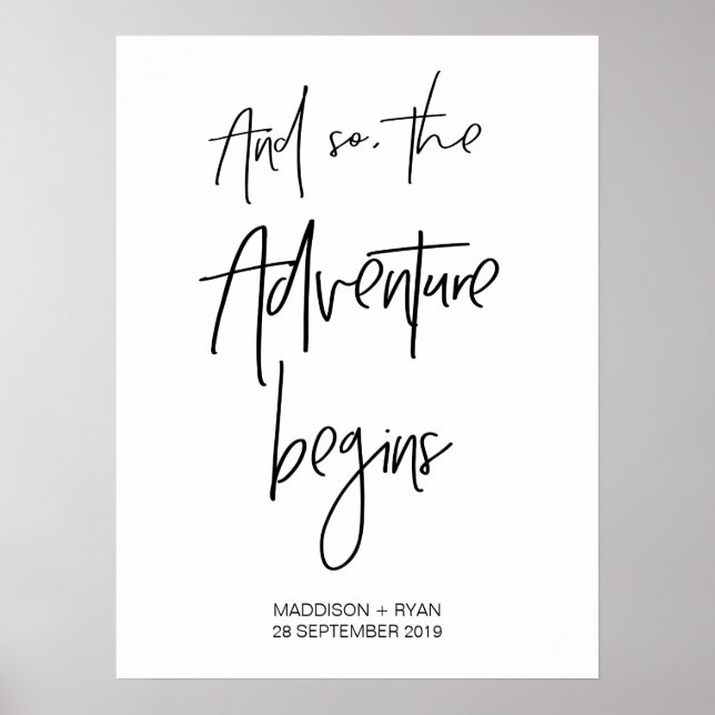 Affiche Panneau de Bienvenue pour le Début de l'Aventure (Devant)