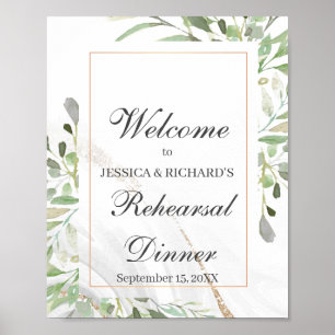 Affiche Panneau de bienvenue pour le dîner de répétition