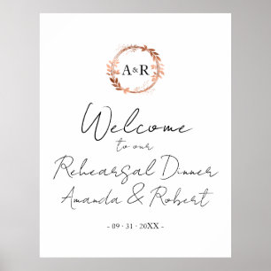 Affiche Panneau de bienvenue pour le dîner de répétition à