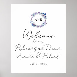 Affiche Panneau de bienvenue pour le dîner de répétition d